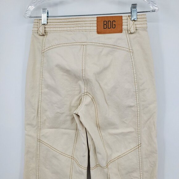 BDG‎ Low Rise Cream Tapered Moto Zipper Jeans Size 26 - Picture 7 of 12